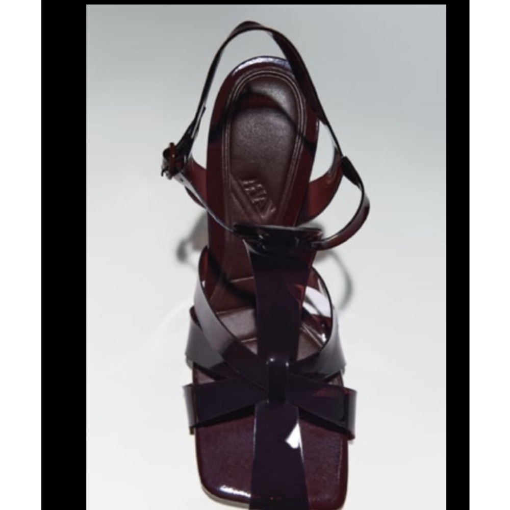 Zara caged heeled sandals